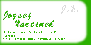 jozsef martinek business card