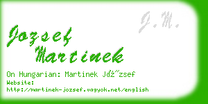 jozsef martinek business card